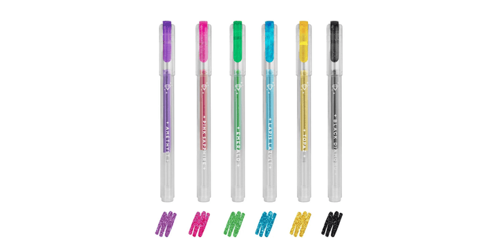 Legami Shine Like a Diamond - 6er-Set aus glitzernden Mini-Gelstiften