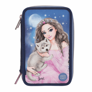 TOPModel 3 Fach Federtasche LED WOLF