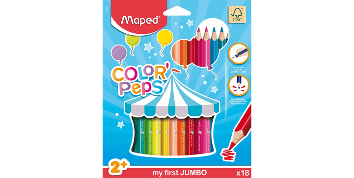 Maped Buntstifte COLOR'PEPS JUMBO x 18