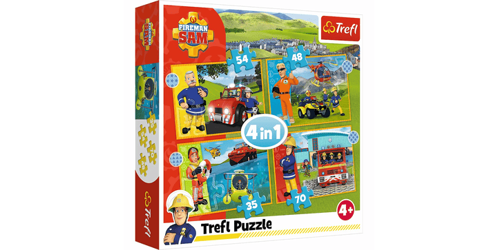 Trefl 4 in 1 Puzzle - Feuerwehrmann Sam 