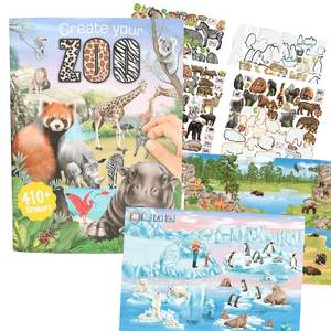 Create your ZOO - Malbuch mit 410 Stickern