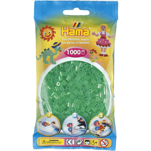 Hama Perlenbeutel.1.000 Stck transparent grün