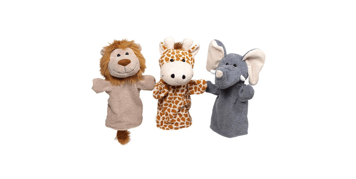 GOKI Handpuppen Wilde Tiere 3er Set