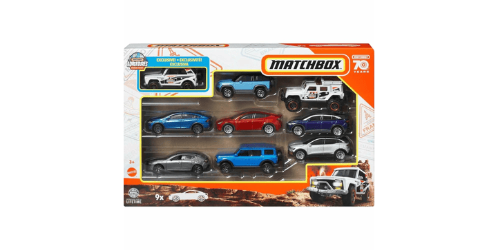Matchbox Adventures World Tour 9-Pack 70 Years Edition