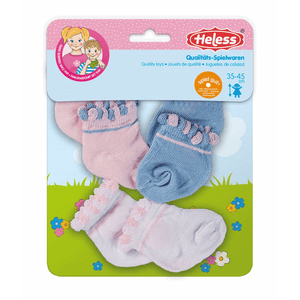 Heless Puppen-Söckchen 3 Paar - Gr. 35-45 cm