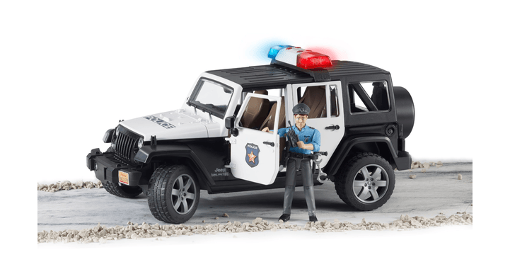 bruder - Jeep Wrangler Rubicon Unlimited Polizeifahrzeug - L + S und Polizist