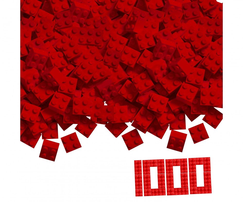 Simba Blox 1000 rote 4er Steine lose