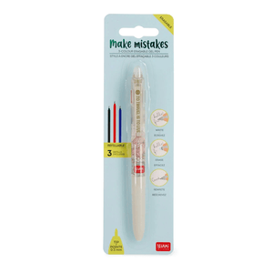 Legami Löschbarer Gelstift mit 3 Farben - Travel - Make Mistakes
