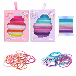 Ylvi Glitzerhaargummi Set - Blau oder Pink