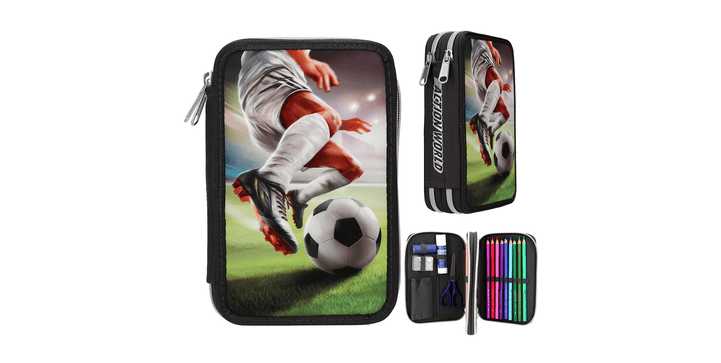 Action World 2 Fach Federtasche Fussball