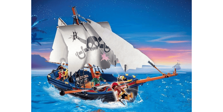 Playmobil 5810 Korsarensegler Piraten Schiff Segel 