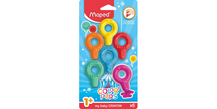 Maped Baby-Wachsmalringe COLOR'PEPS x 6 - Blister