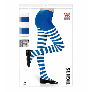 Widmann Strumpfhose weiß/blau gestreift 4-6 Jahre