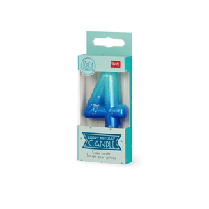 Legami Happy Birthday Candle - Tortenkerze - 4 - Blau