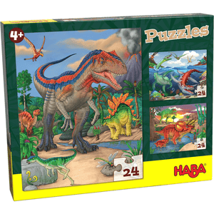 HABA - Puzzles Dinosaurier 3x je 24 Teile
