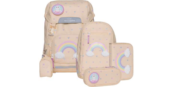 Beckmann Classic Schulrucksack Set Yellow Heart