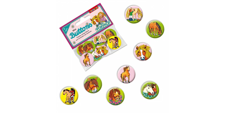 Mini-Button Set Pferd Mein Ponyhof 8-teilig