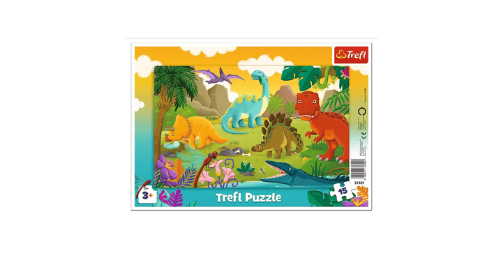 Trefl Rahmenpuzzle 15 Teile - Dinosaurier