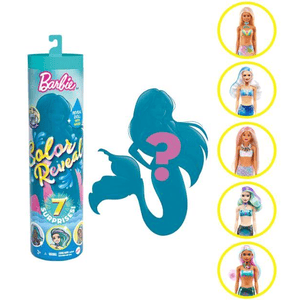 Barbie Color Reveal Puppe Meerjungfrau, Welle 4, sortiert