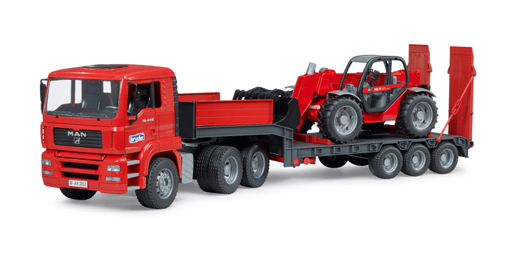 bruder - MAN TGA Tieflader mit Manitou Teleskoplader MLT 633