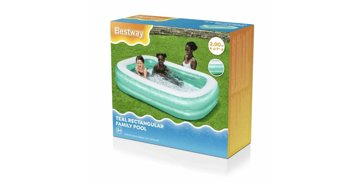 Bestway® Family Pool eckig - 200 x 146 x 48 cm türkis