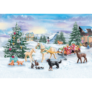 71345 Adventskalender Pferde: Weihnachtliche Schlittenfahrt - Playmobil