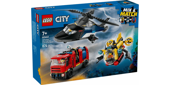 LEGO® City 60462 Kombinationsset mit Hubschrauber - Löschauto und U-Boot