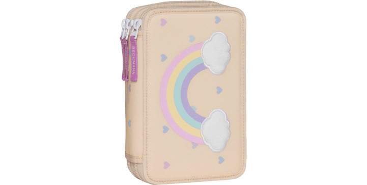 Beckmann 3-fächrige Federmappe Yellow Heart mit Inhalt