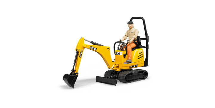 bruder® 62002 - JCB Mikrobagger 8010 CTS und Bauarbeiter