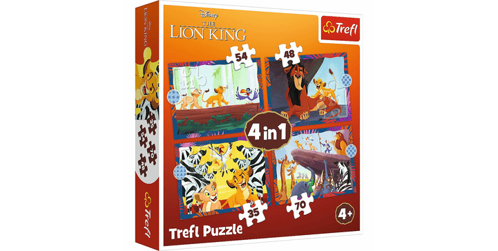 Trefl 4 in 1 Puzzle - König der Löwen