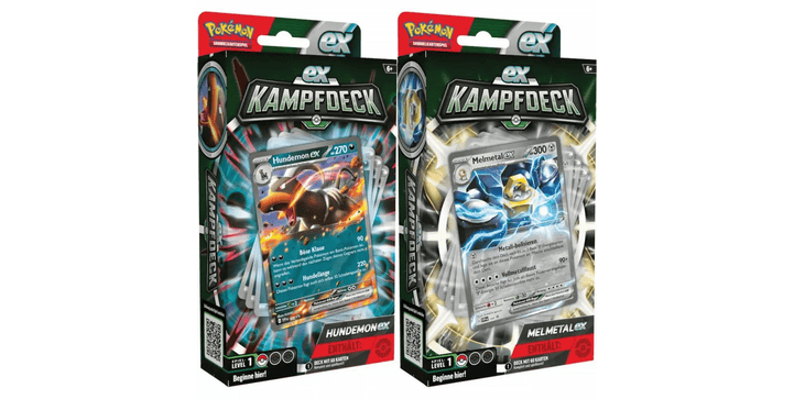 Amigo Pokemon EX-Kampfdeck Hundemon EX oder Melmetal EX