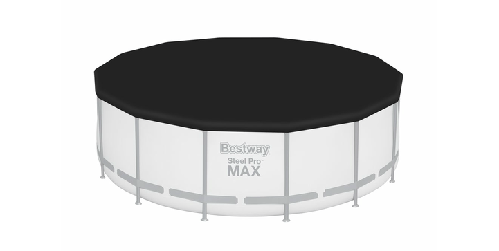 Bestway® PVC-Abdeckplane Ø 427 cm - schwarz rund