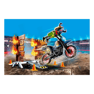 70553 Stuntshow Motorrad mit Feuerwand - Playmobil