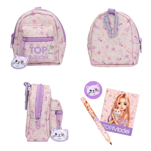 TOPModel Mini Rucksack mit Schreibset (Blumen Kätzchen)