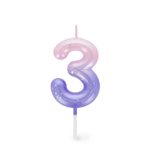 Legami Happy Birthday Candle - Tortenkerze - 3 - Pink