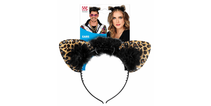 Widmann Haarreif Leopadenohren mit Strass