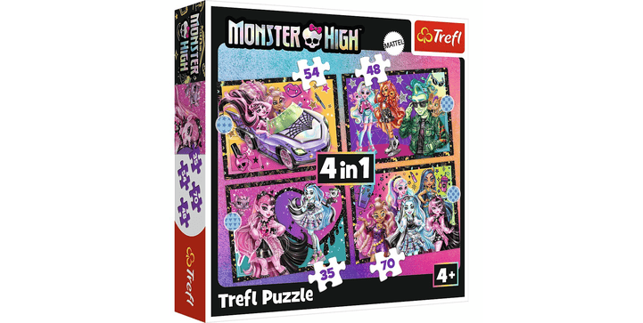 Trefl 4 in 1 Puzzle - Monster High