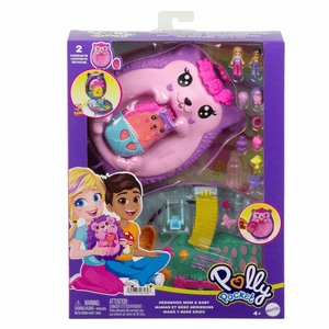 Polly Pocket Igel-Mama & Baby Schatulle