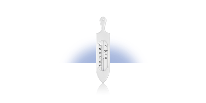 Reer - 2176 Badethermometer mit Griff farblich sortiert
