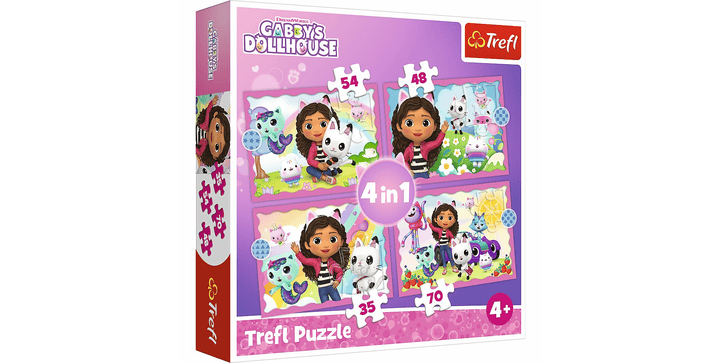 Trefl 4 in 1 Puzzle  Gabby's Dollhouse