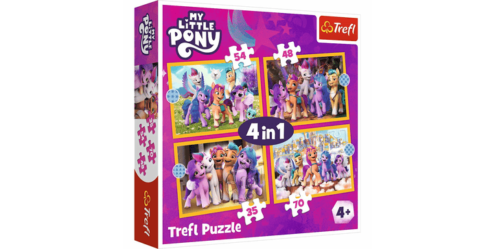 Trefl 4in 1 Puzzle - Treffe die Pony´s - My little Pony