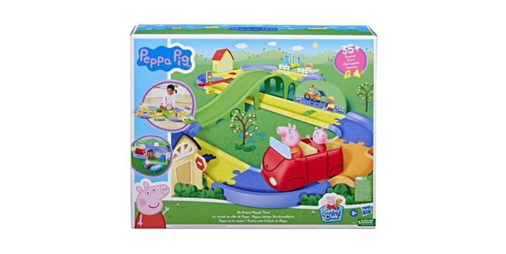 Hasbro Peppa Pig Peppas lustige Stadtrundfahrt Spielset mit Schiene