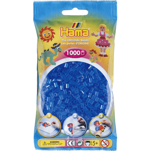 Hama Perlenbeutel.1.000 Stck transparent Blau