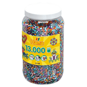 Dose mit 13.000 Perlen gestreift - Mix 90