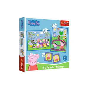 Trefl 2 in 1 Puzzles + Memory Peppa Pig