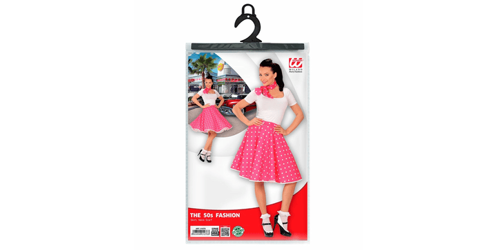 Widmann Rock´n Roll Rock 50er Jahre - pink/weiß gepunktet