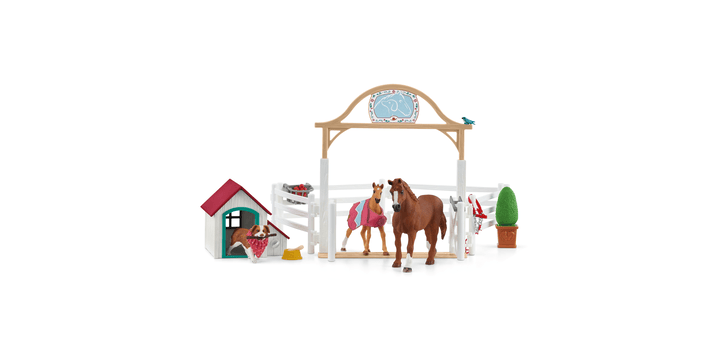 Schleich® 42458 Horse Club Hannahs Gastpferde mit Hündin Ruby