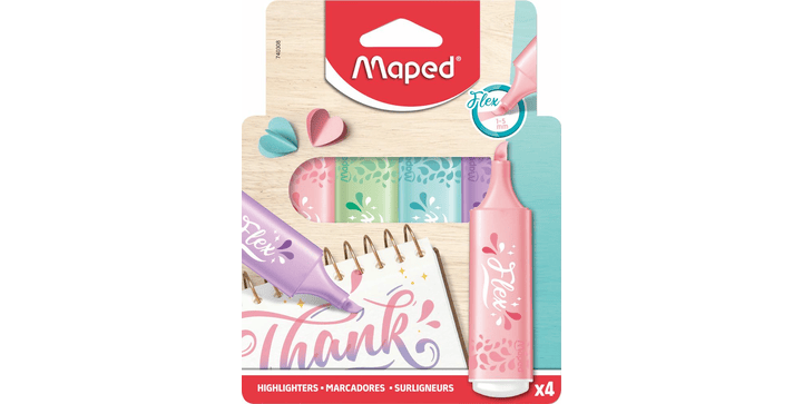 Maped Textmarker FLEX PASTELL x 4