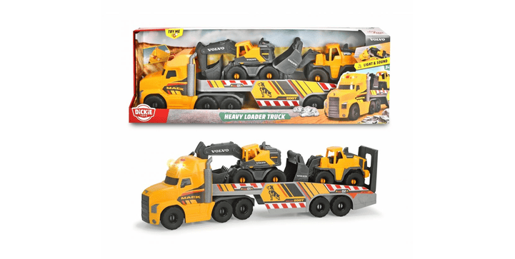 Simba Großer Mack Truck mit 2 Volvo Fahrzeugen
