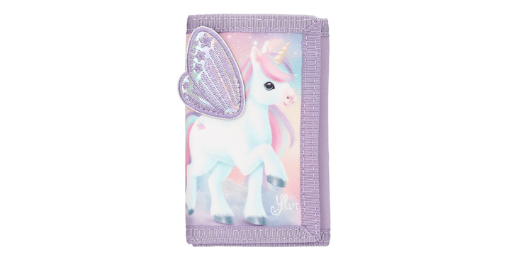 Ylvi Portemonnaie mit appliziertem Flügel